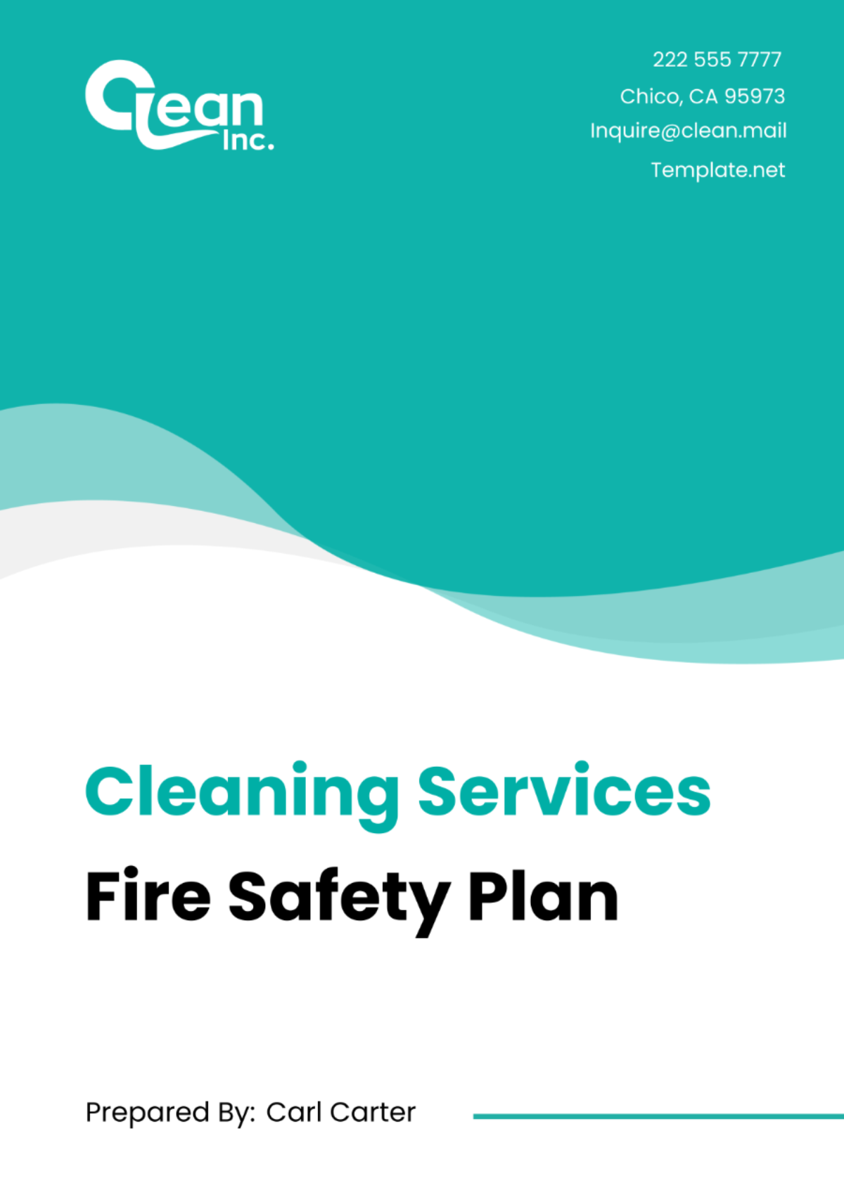 Free Cleaning Services Fire Safety Plan Template