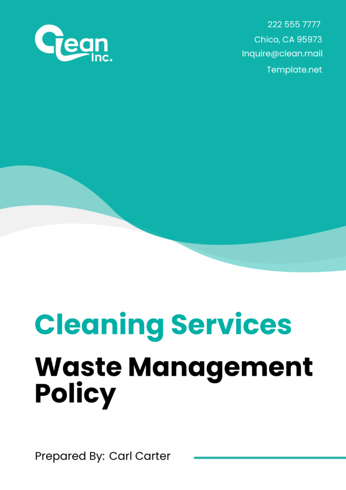 Cleaning Services Waste Management Policy Template