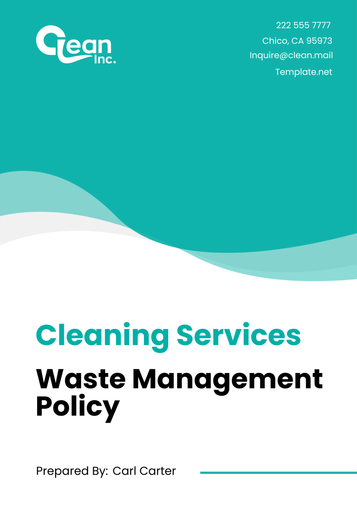 Free Cleaning Services Waste Management Policy Template