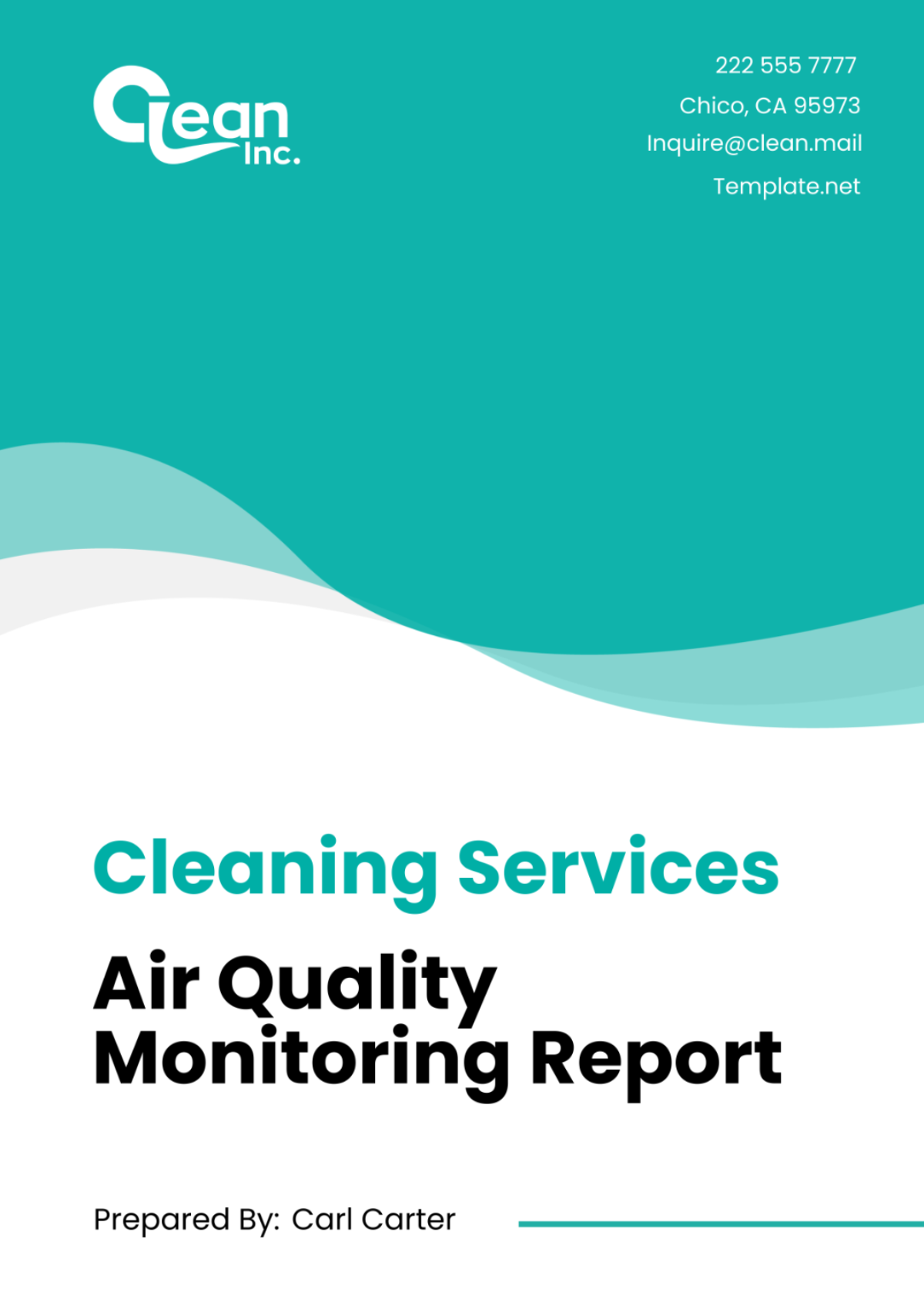 Cleaning Services Air Quality Monitoring Report Template