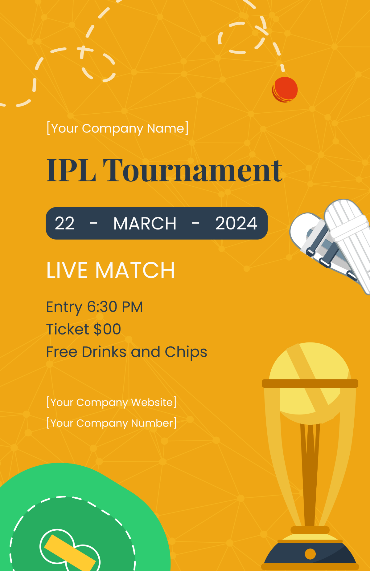Free IPL Tournament Poster Template