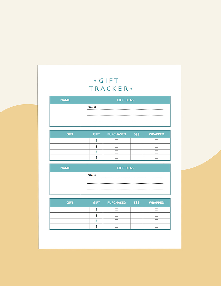 Blank Holiday Planner Template