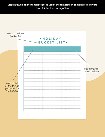 Blank Holiday Planner Printable