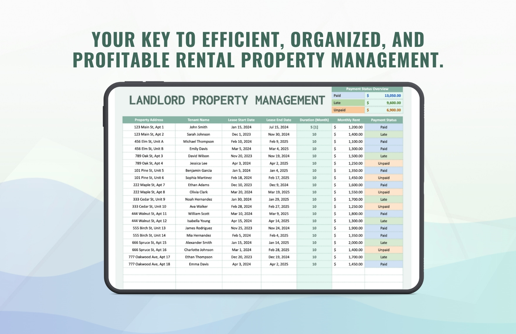 Landlord Property Management Template