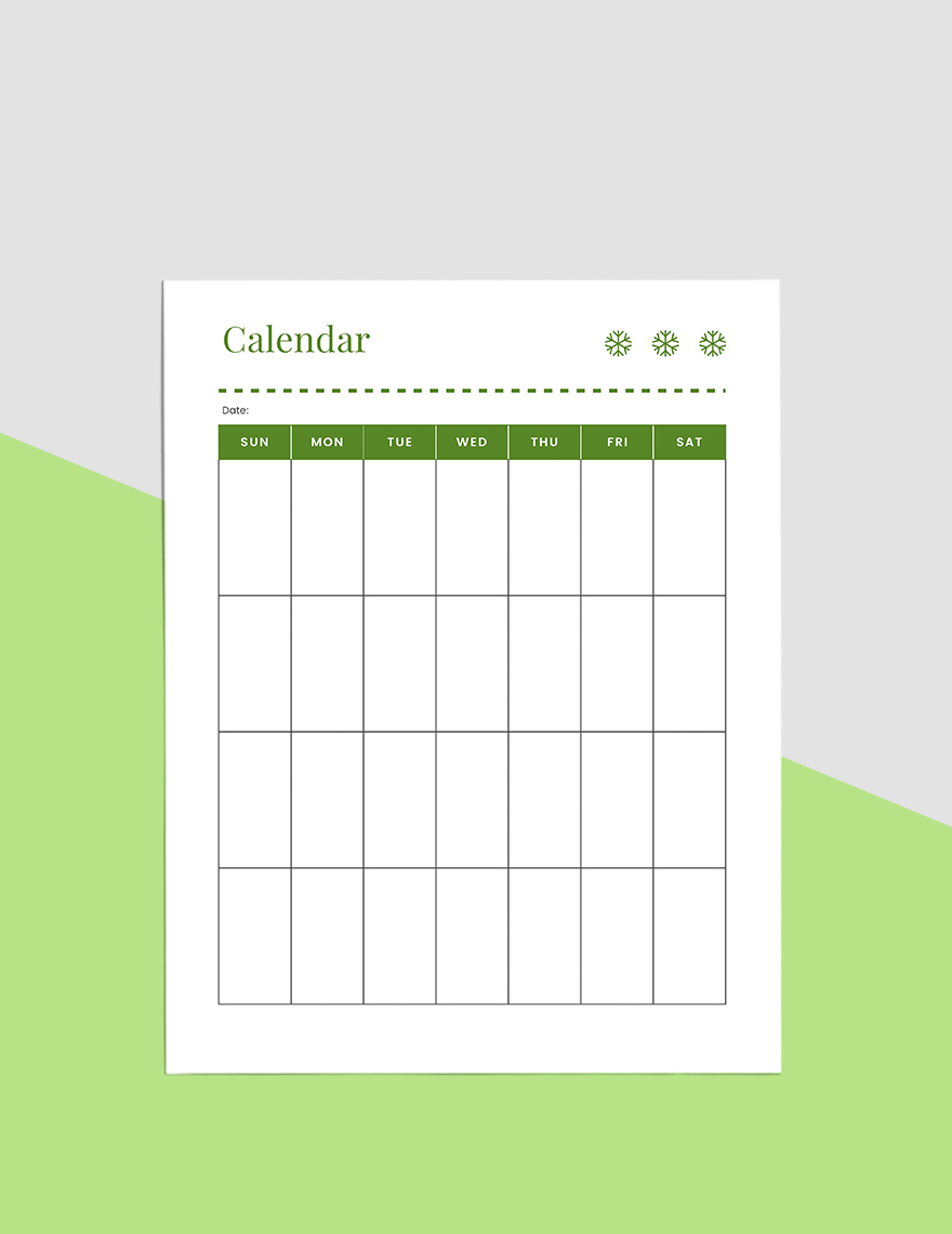 Basic Holiday Planner Template
