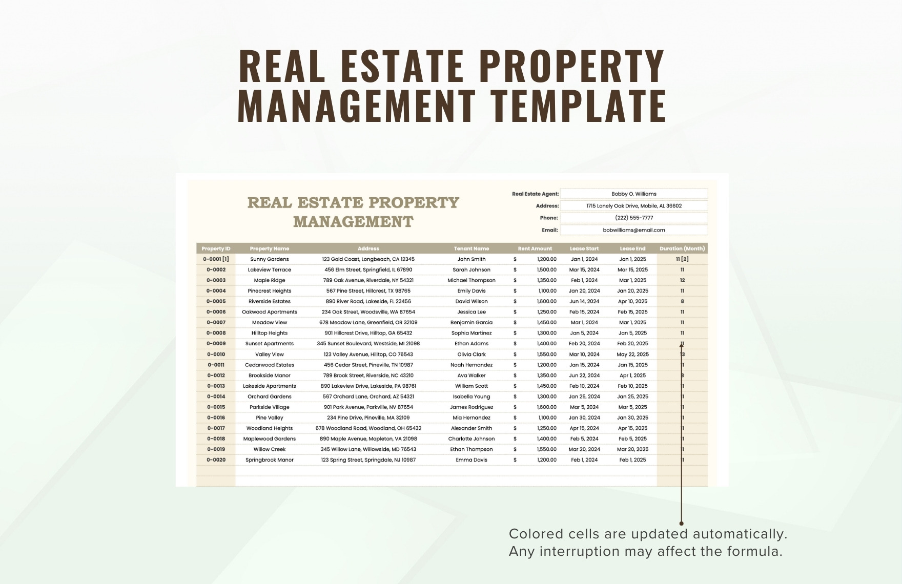 Real Estate Property Management Template