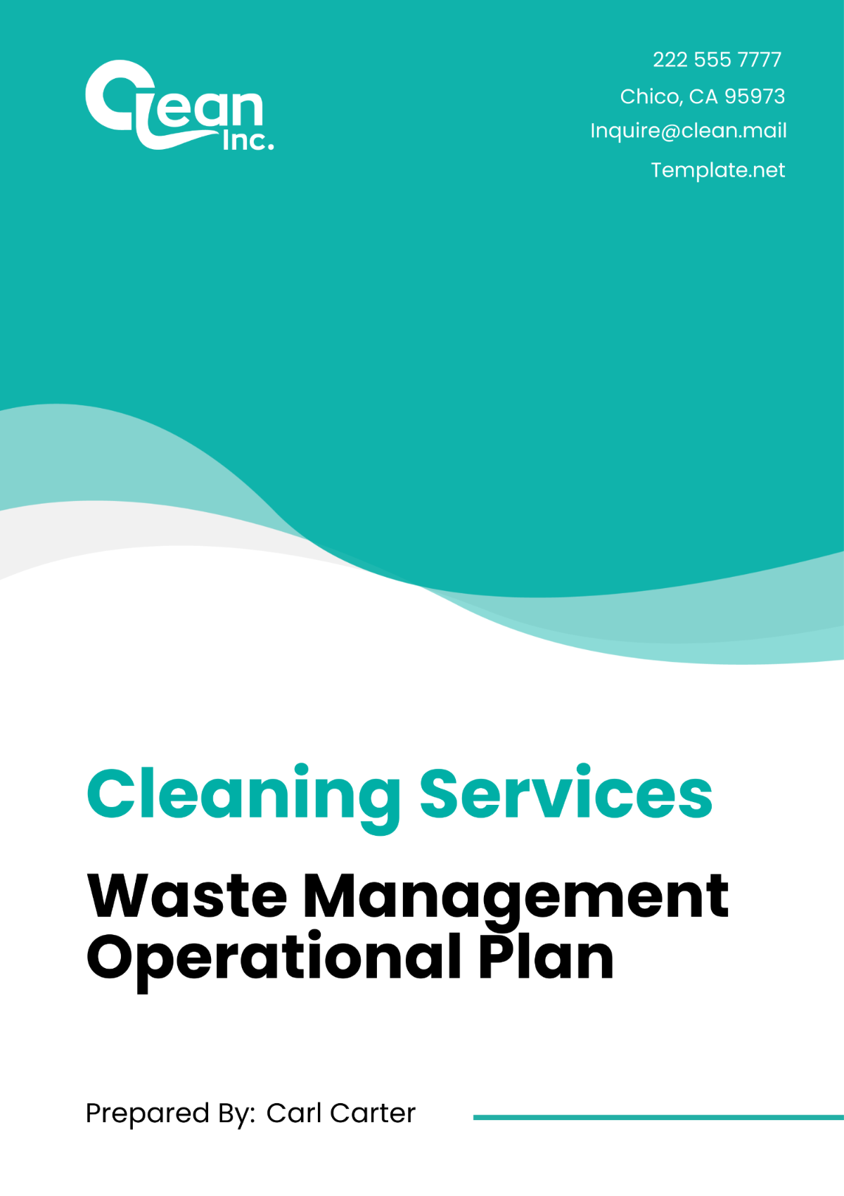 Cleaning Services Waste Management Operational Plan Template - Edit Online & Download