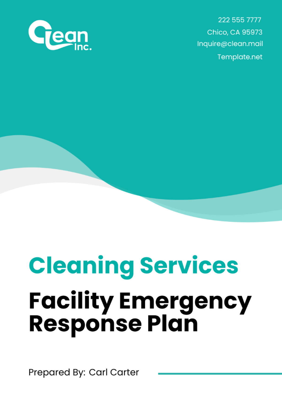 Free Cleaning Services Facility Emergency Response Plan Template