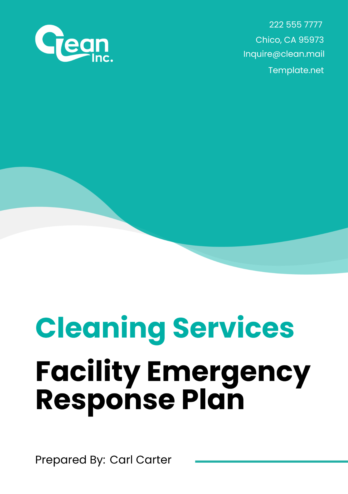 Cleaning Services Facility Emergency Response Plan Template - Edit Online & Download