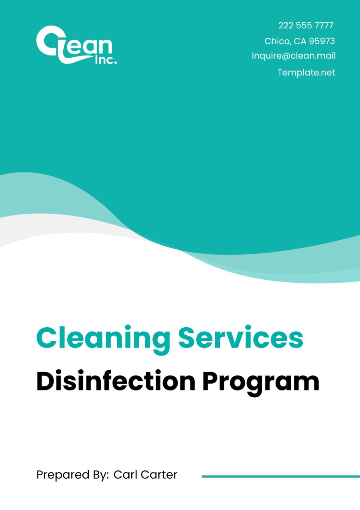 Cleaning Services Disinfection Program Template