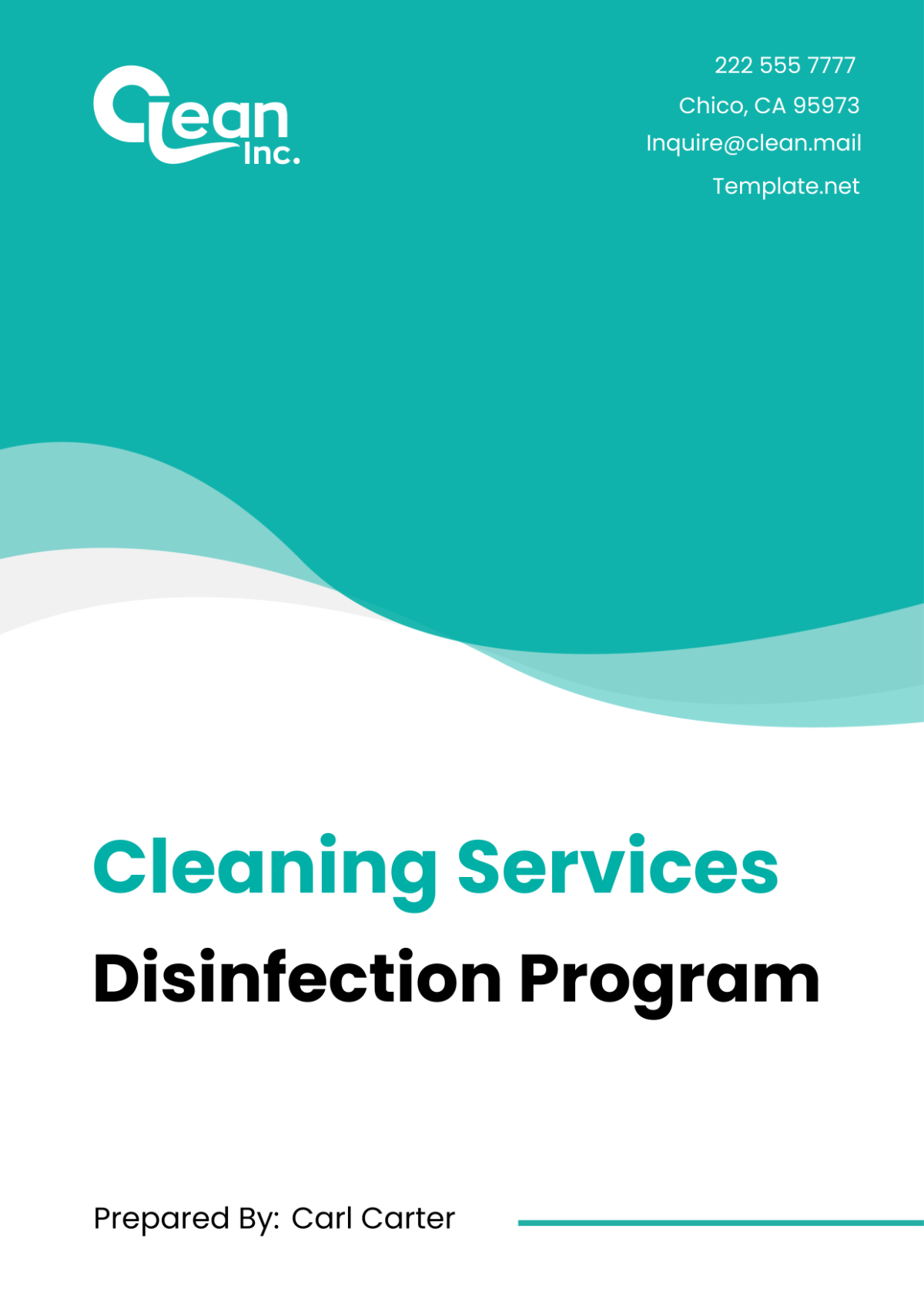 Free Cleaning Services Disinfection Program Template