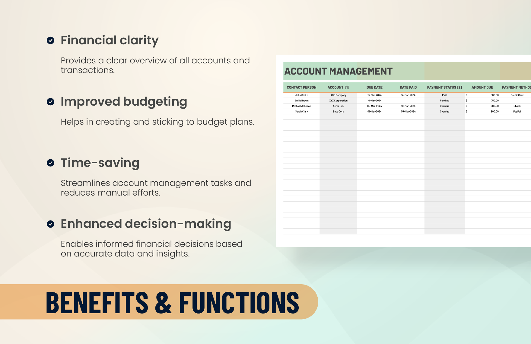 Account Management Template