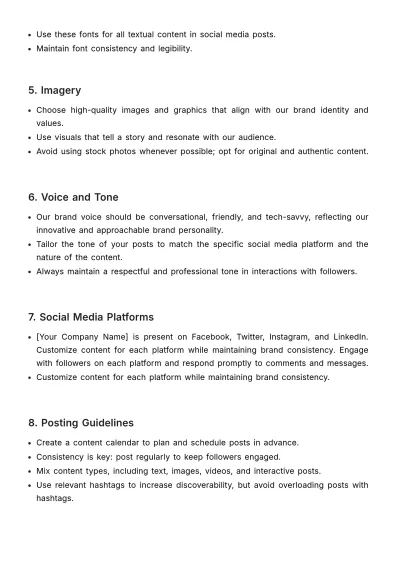 Free Social Media Advertising Branding Guidelines Template to Edit Online