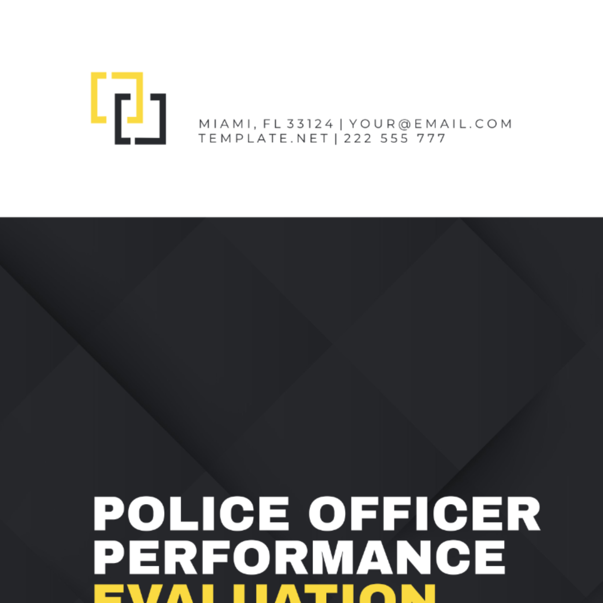 Police Officer Performance Evaluation Template