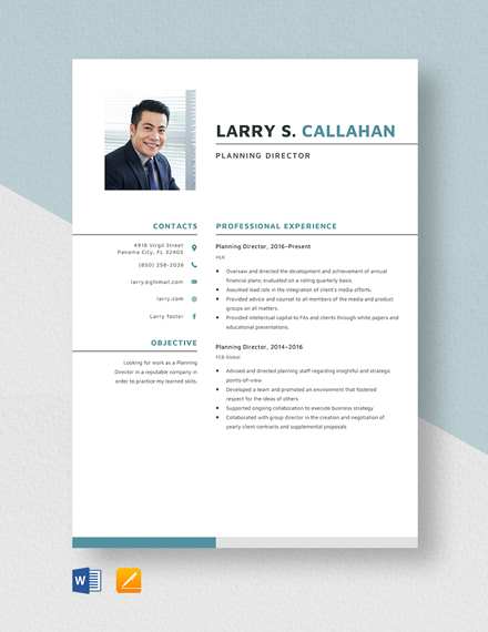 FREE Director Resume Template - Download in Word, Google Docs, PDF ...