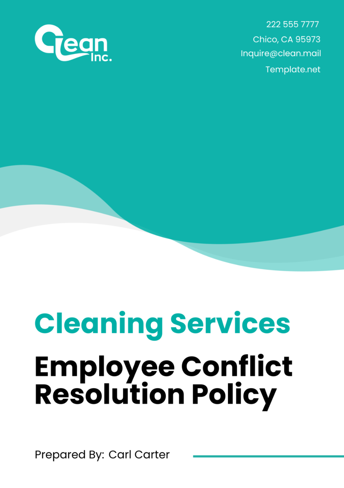 Cleaning Services Employee Conflict Resolution Policy Template