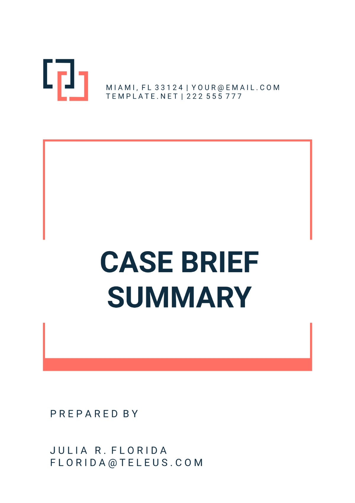 Case Brief Summary Template - Edit Online & Download