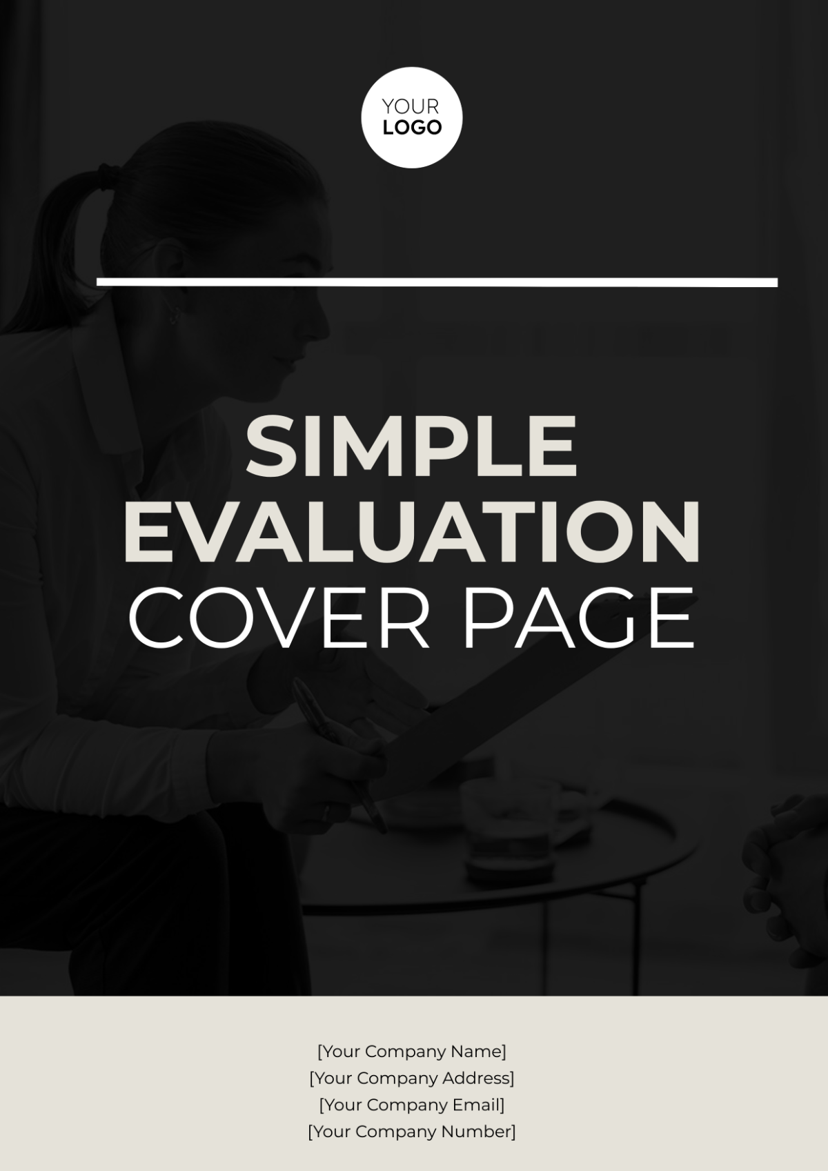 Simple Evaluation Cover Page