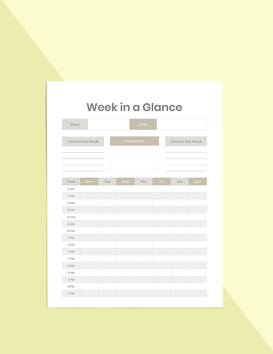 Personal Life Planner Template