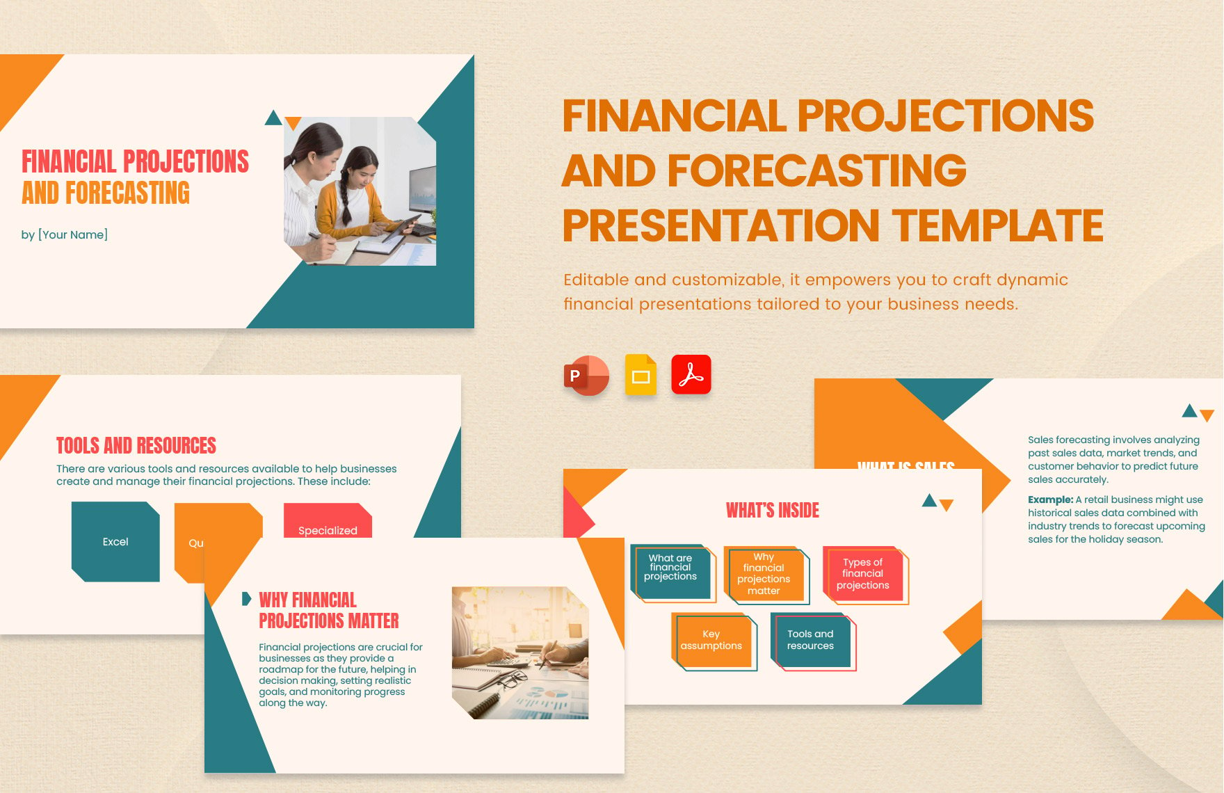 Free Financial Projections and Forecasting Presentation 