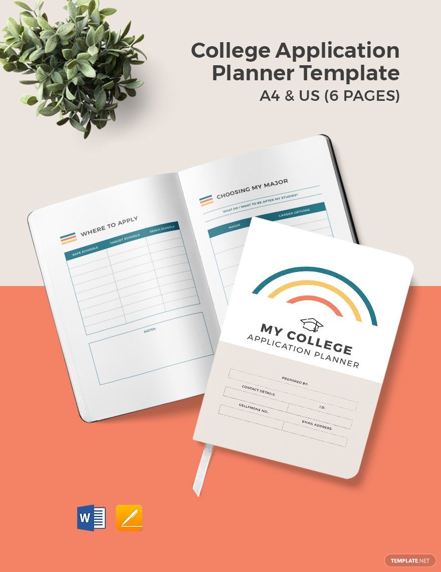 College Application Planner Template in Word, Google Docs, PDF, Apple Pages