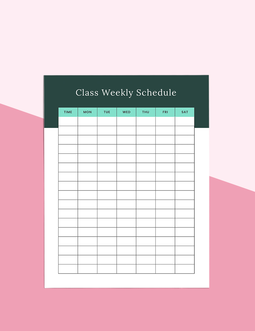 College Academic Planner Template