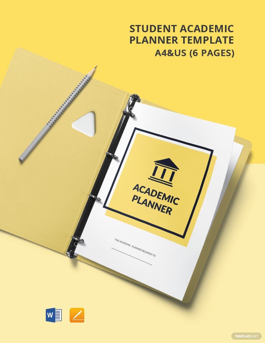 Student Academic Planner Template