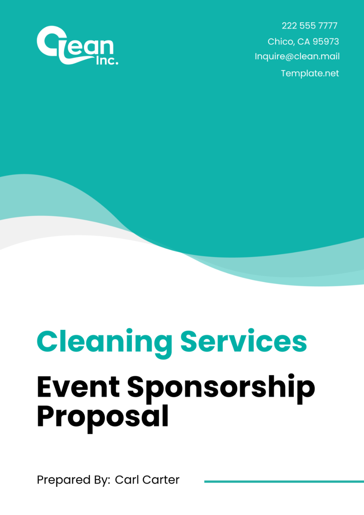 Cleaning Services Event Sponsorship Proposal Template - Edit Online & Download