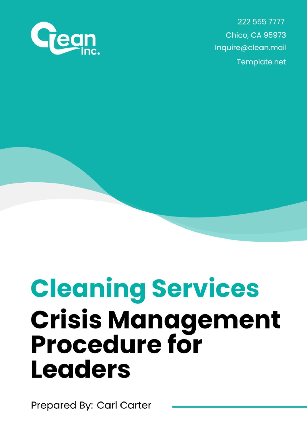 Cleaning Services Crisis Management Procedure for Leaders Template - Edit Online & Download