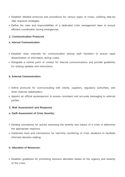 Free Cleaning Services Crisis Management Procedure for Leaders Template to Edit Online
