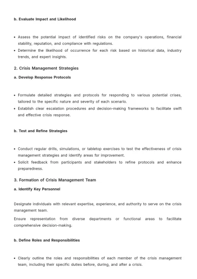 Free Cleaning Services Crisis Management Procedure for Leaders Template to Edit Online