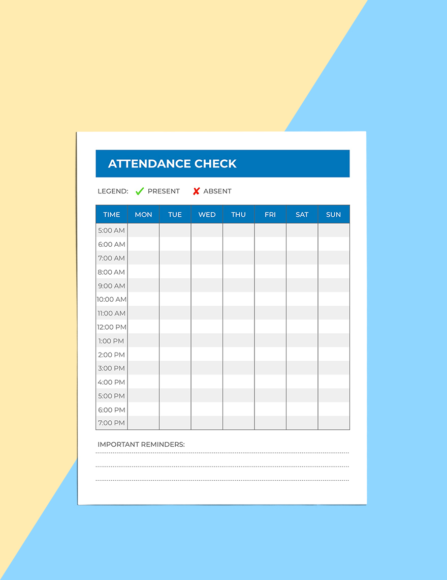 Academic Year Planner Template