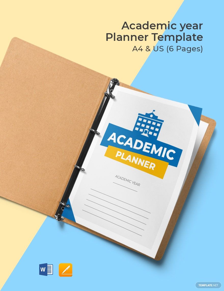 Academic Year Planner Template in Word, Google Docs, PDF, Apple Pages
