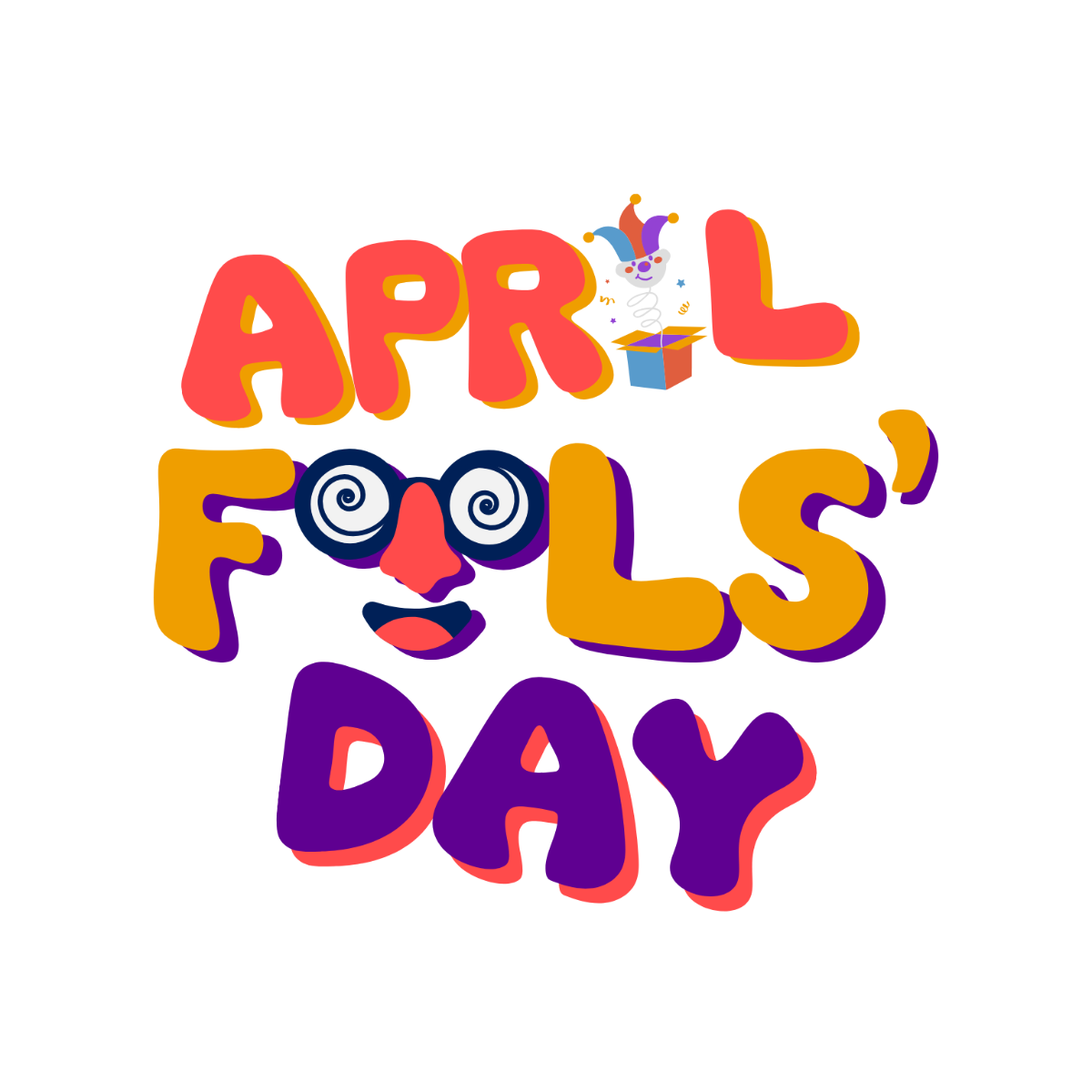 April Fools’ Day Clipart Template
