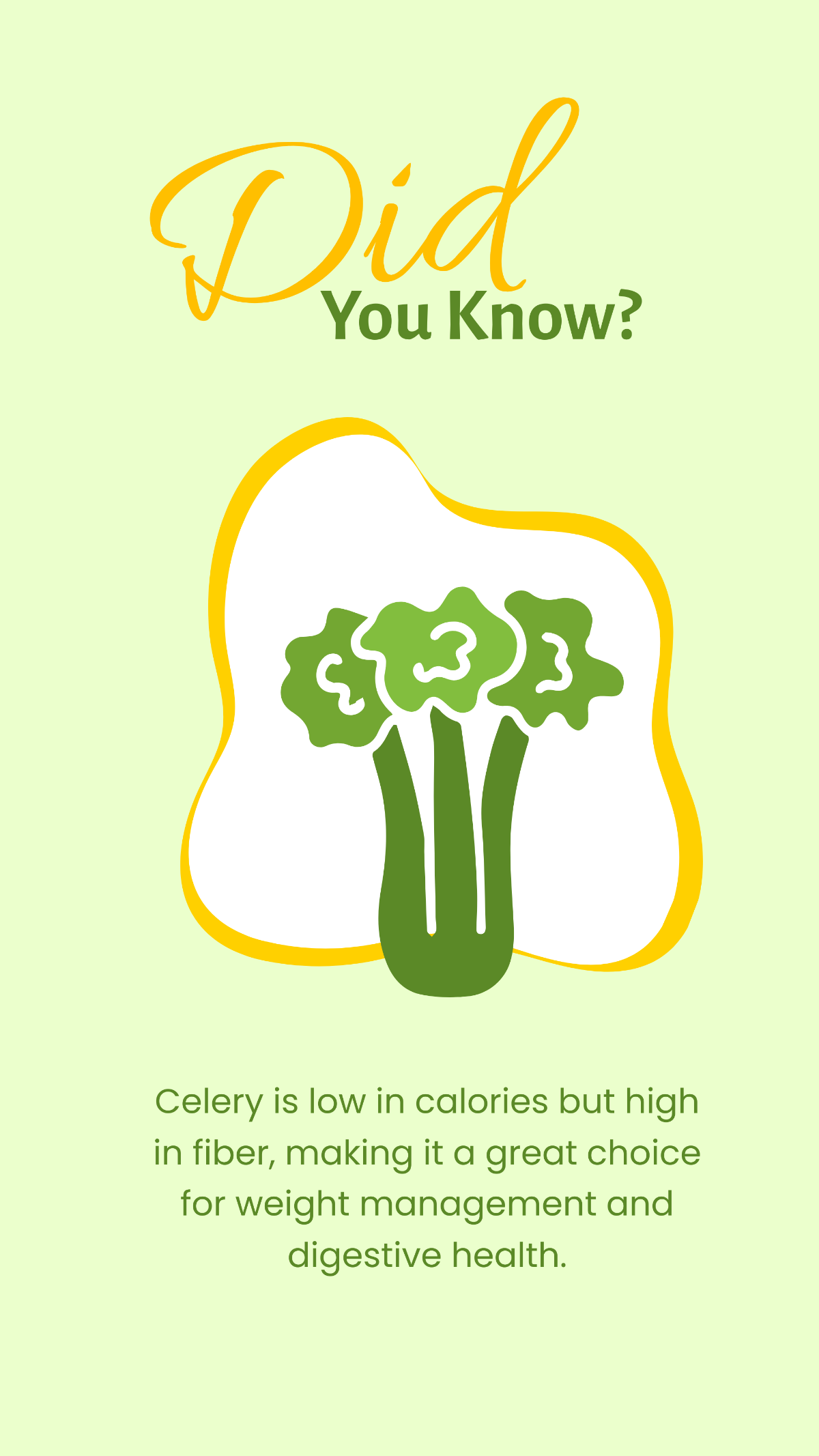 Did You Know Celery Instagram Post  Template