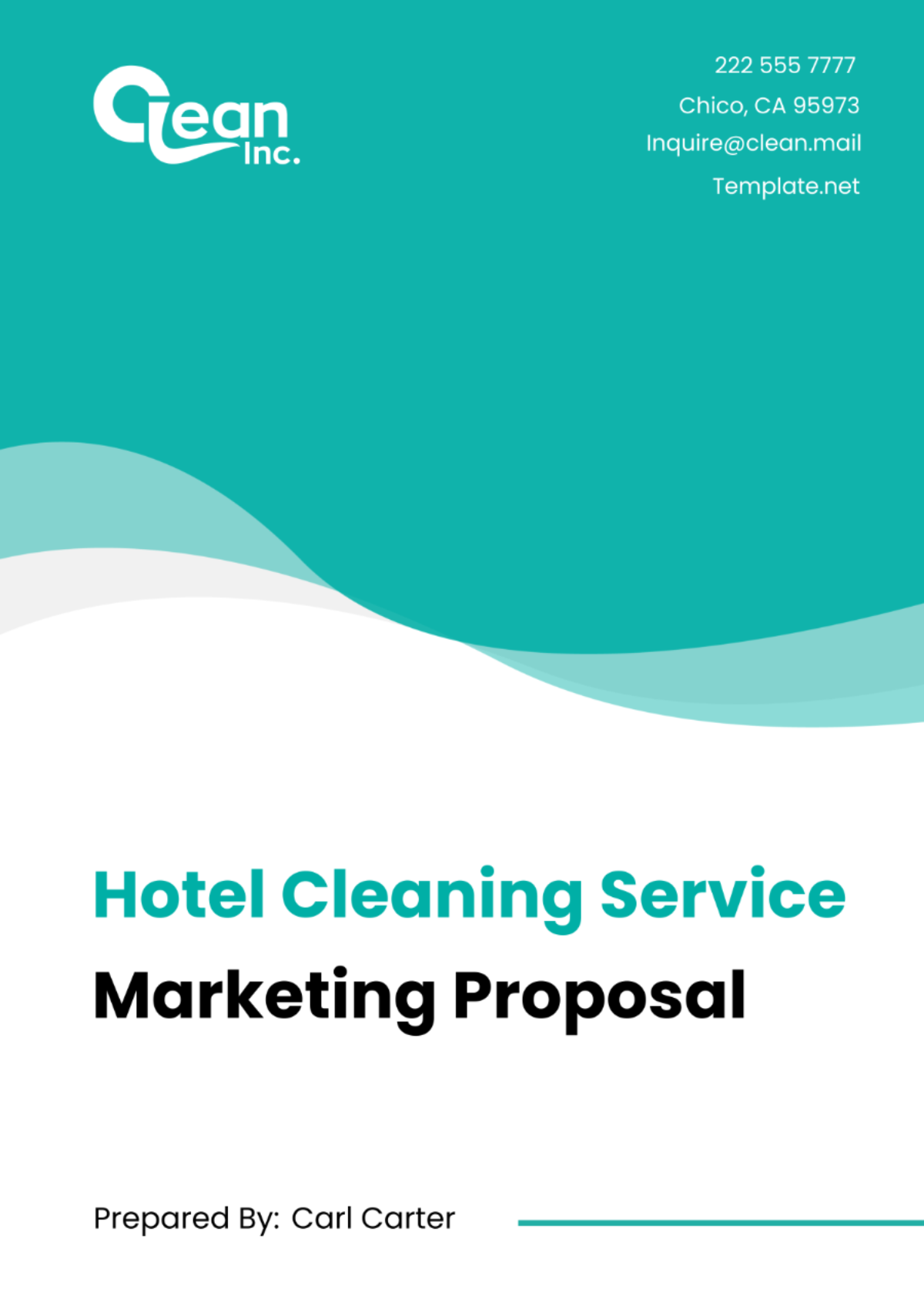 Hotel Cleaning Service Marketing Proposal Template