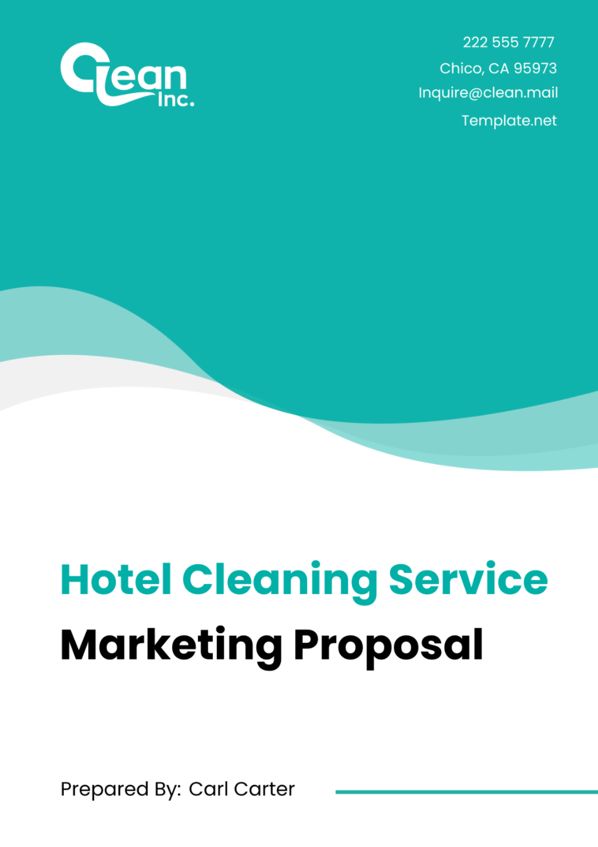 Hotel Cleaning Service Marketing Proposal Template - Edit Online & Download