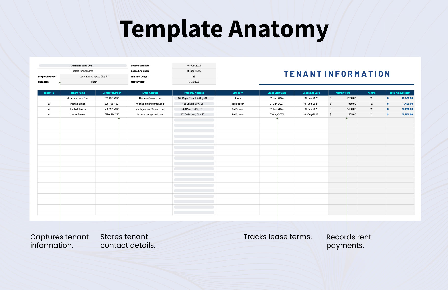 Tenant Information Template