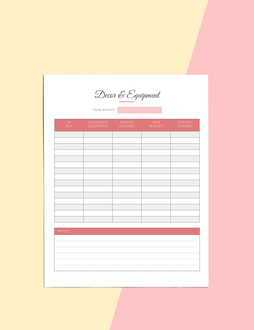 Holiday Planner Template