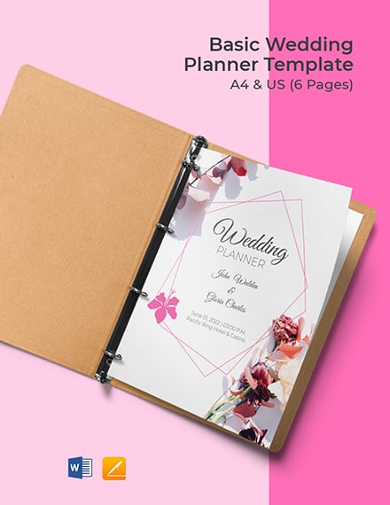 Basic Wedding Planner Format