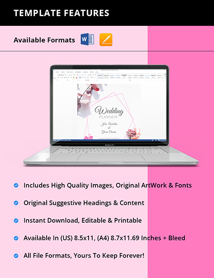 Free Basic Wedding Planner Template to Edit Online