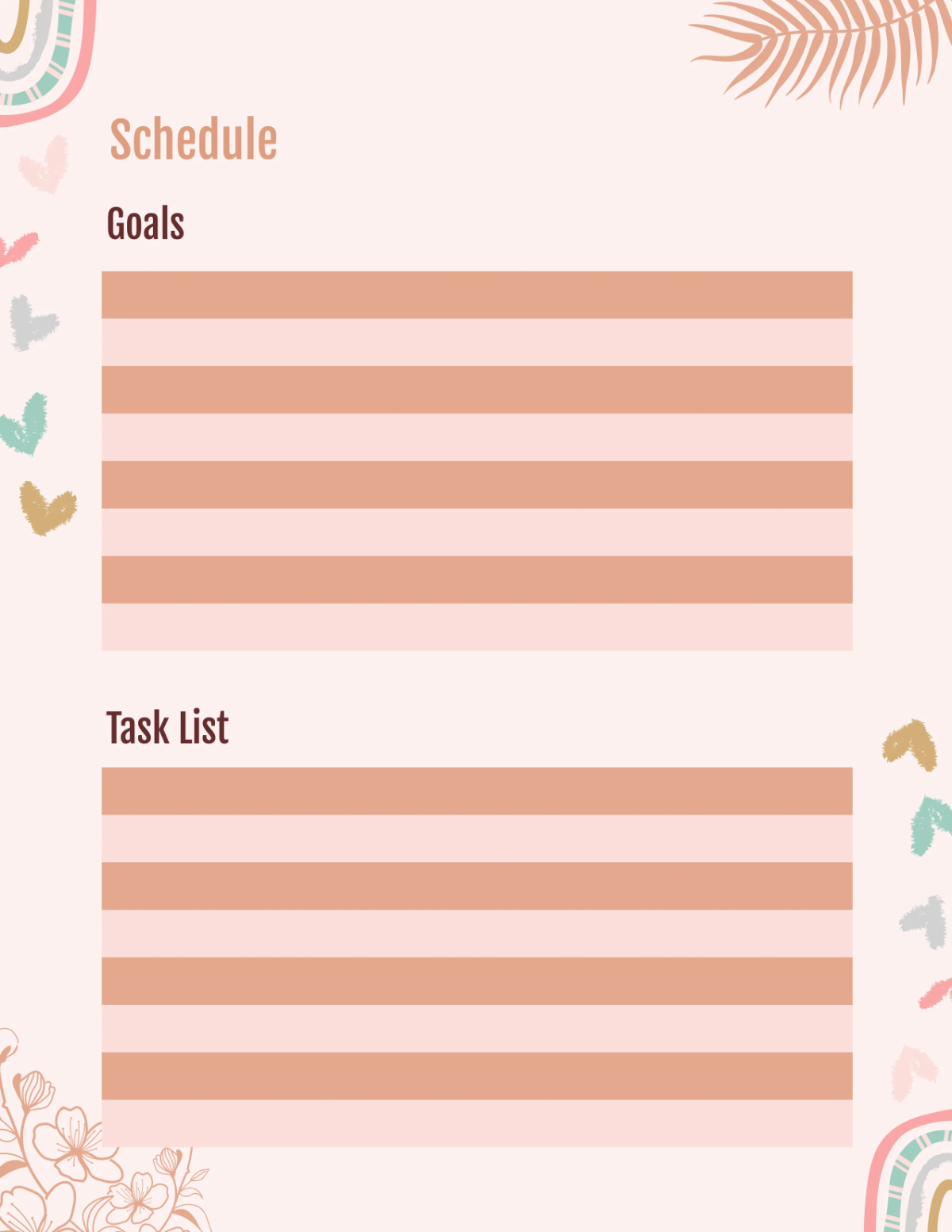 Free Cute Planner Template to Edit Online