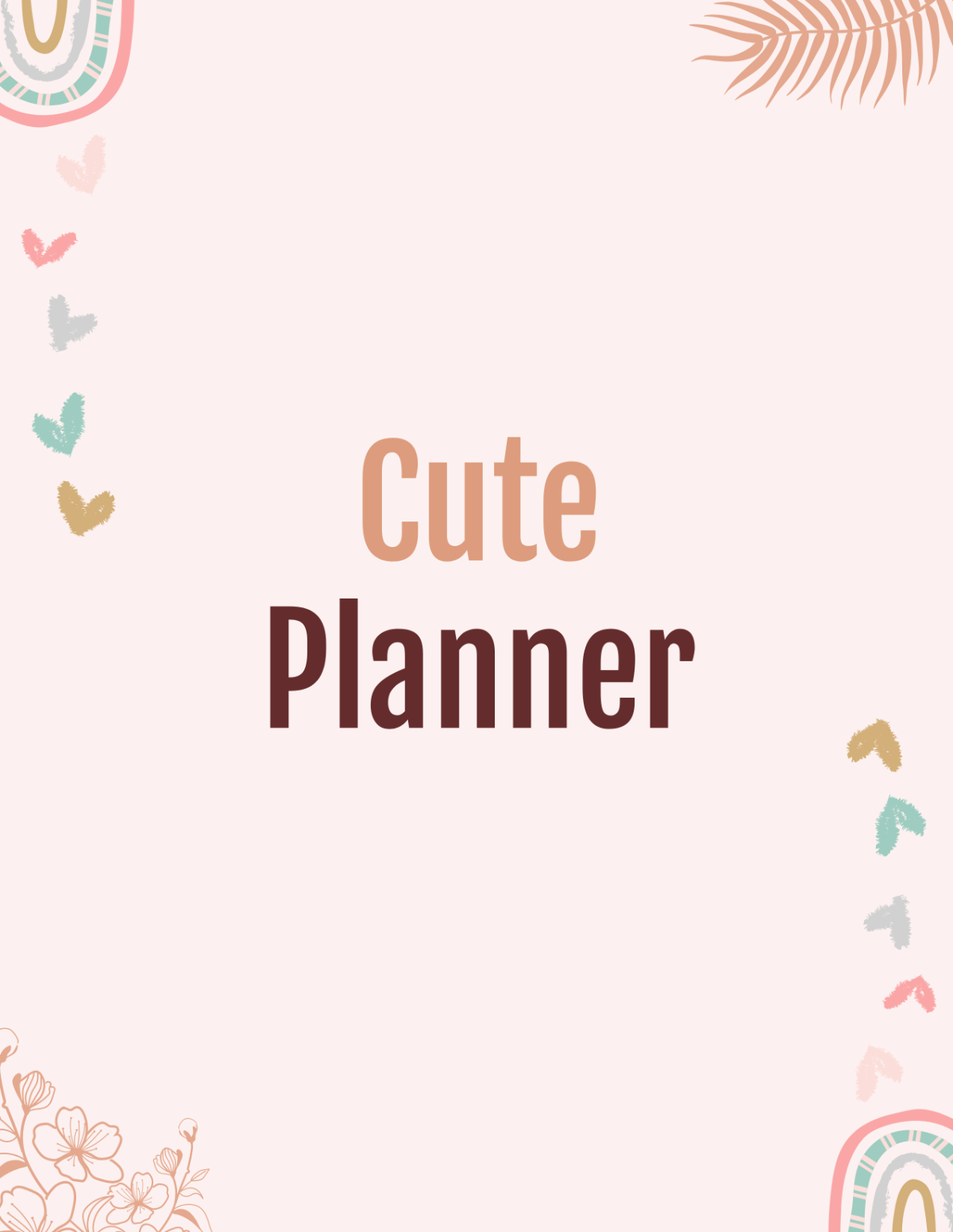Free Cute Planner Template