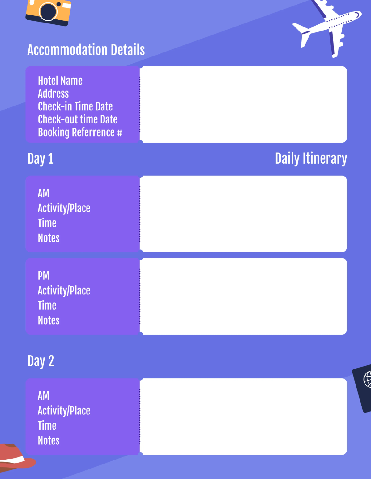Free Kids Road Trip Planner Template to Edit Online