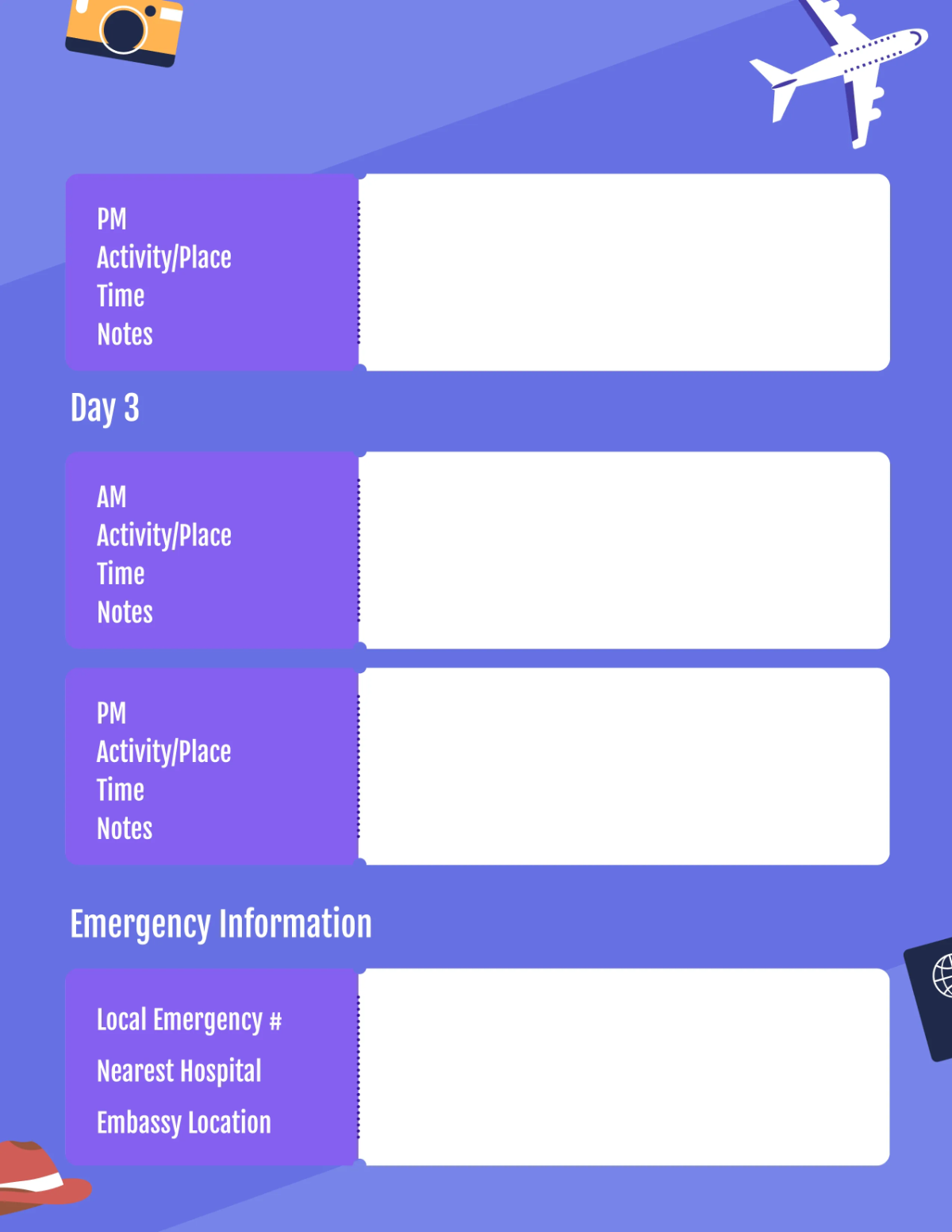 Free Kids Road Trip Planner Template to Edit Online