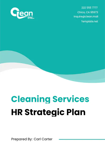 Free Cleaning Services HR Strategic Plan Template to Edit Online