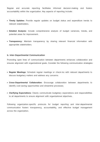 Free Cleaning Services Budget Management Guide for Supervisors Template to Edit Online