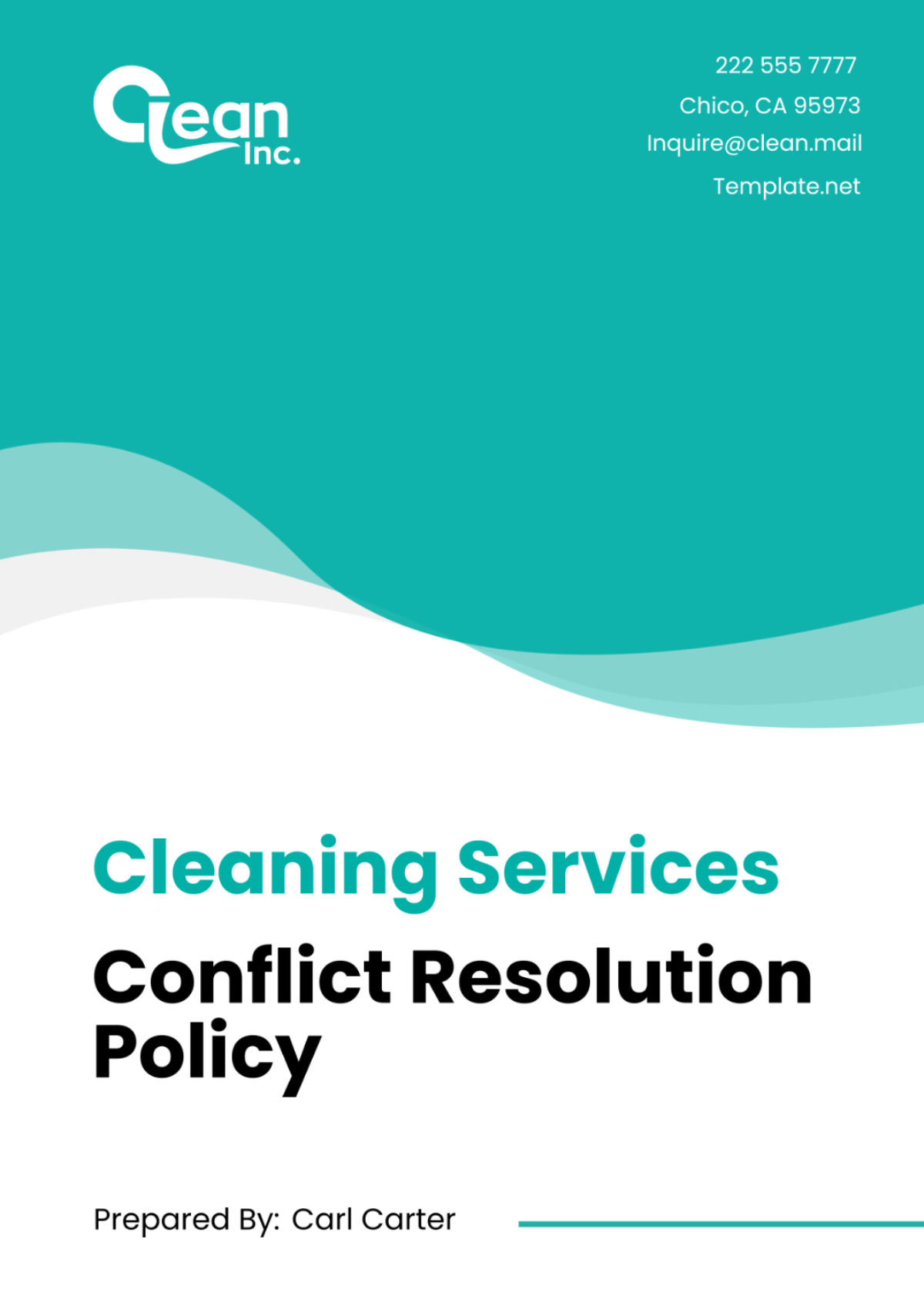 Cleaning Services Conflict Resolution Policy Template - Edit Online & Download