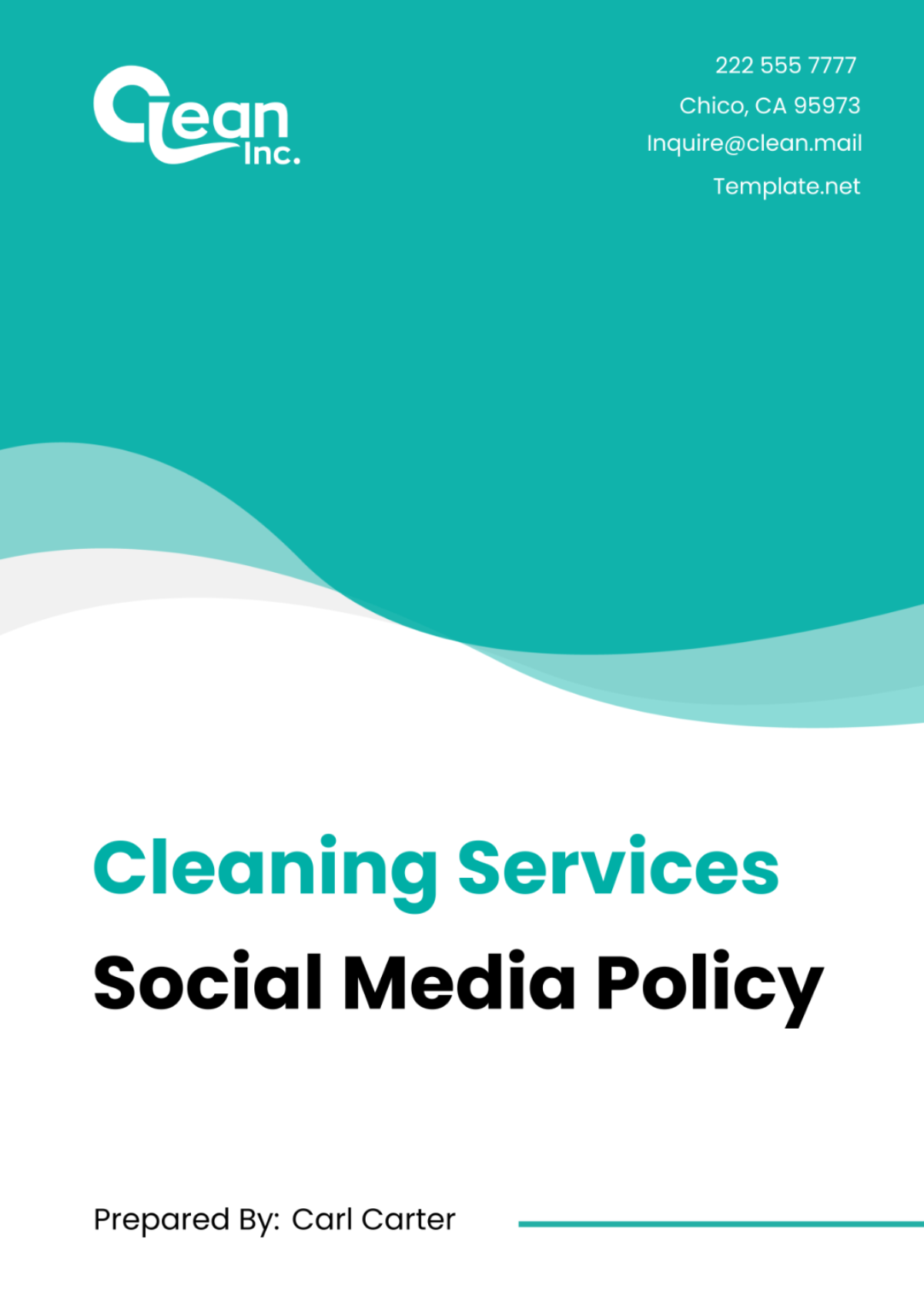 Cleaning Services Social Media Policy Template - Edit Online & Download