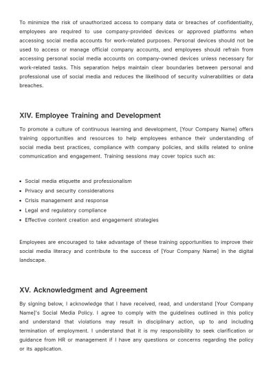 Free Cleaning Services Social Media Policy Template to Edit Online